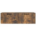 vidaXL Meuble TV mural Chêne fumé 98 x 31 x 30 cm Bois d'ingénierie