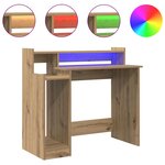 vidaXL Bureau chêne artisanal 97 x 45 x 90 cm Bois d'ingénierie