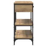 vidaXL Table console avec tiroir chêne artisanal Bois d'ingénierie