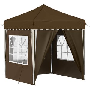 vidaXL Tente de fête pop-up 195 x 195 x 245 cm Taupe Tissu Oxford