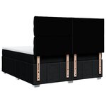 vidaXL Sommier à lattes de lit avec matelas Noir 180x200 cm Tissu