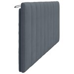 vidaXL Coussin de tête de lit gris foncé 200 cm velours