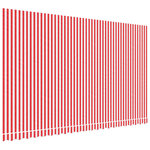 vidaXL Tissu de remplacement pour auvent rayures rouges et blanches