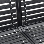 vidaXL Banc double de jardin noir 231 cm acier et WPC