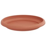 vidaXL Plateau à fleurs rond 24 Pièces Rouge brique Ø 14 x 2 cm Plastique
