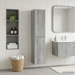 vidaXL Cabinet de Salle de Bain Mural Sonoma gris 33 x 34 5 x 160 cm