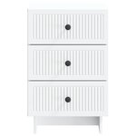 vidaXL Cabinet de chevet Blanc 43 x 41 x 66 5 cm Bois d'ingénierie