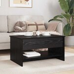 vidaXL Table basse Chêne noir 80 x 50.5 x 41.5 cm Bois d'ingénierie