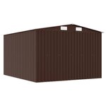 vidaXL Abri de jardin 257x298x178 cm Métal Marron