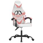 vidaXL Chaise de jeu Blanc et rose Similicuir