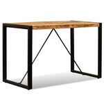 vidaXL Table de salle à manger Bois de manguier brut 120 cm