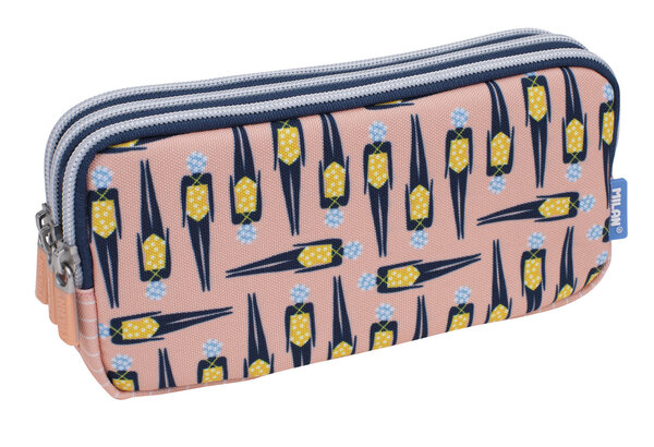 Trousse 3 fermetures éclair série spéciale Swims 2 Rose et jaune