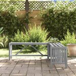 vidaXL Banc d'angle de jardin et jardinière 117 cm bois d'acacia gris