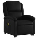 vidaXL Fauteuil inclinable de massage Noir Similicuir