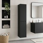 vidaXL Cabinet de Salle de Bain Mural Noir 33 x 34 5 x 160 cm