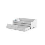 Lit enfant ERYK blanc + gigogne 160 avec matelas