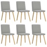 vidaXL Chaises à manger lot de 6 gris nuage tissu