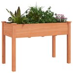 vidaXL Jardinière avec doublure marron 118x59x76 cm bois massif sapin