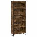 vidaXL Bibliothèque 2 Pièces Chêne Fumé 80 x 30 x 155 cm
