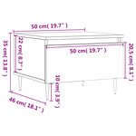 vidaXL Table basse noir 50x46x35 cm bois d'ingénierie