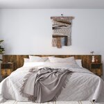 vidaXL Tête de lit avec armoires Chêne fumé Bois d'ingénierie