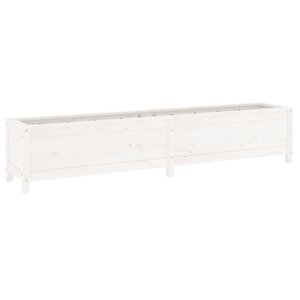 vidaXL Lit surélevé de jardin blanc 199 5x40x39 cm bois de pin massif
