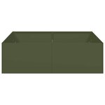 vidaXL Jardinière vert olive 100x100x30 cm acier