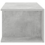 vidaXL Meuble TV avec lumières LED gris béton 90x39x30 cm