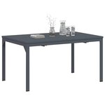 vidaXL Table d'Extension 2 Pièces Anthracite 210 x 90 x 73 cm Acier