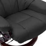vidaXL Fauteuil de massage inclinable Gris Similicuir et bois courbé