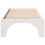 vidaXL Cadre de lit surélevé Blanc 75 x 190 cm Bois massif en pin