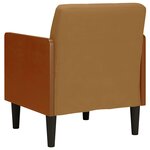 vidaXL Fauteuil avec accoudoirs marron 55 cm velours
