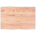 vidaXL Dessus de table bois chêne massif traité bordure assortie