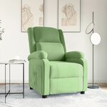 vidaXL Fauteuil inclinable vert clair velours