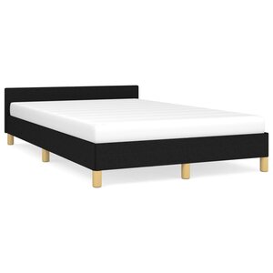 vidaXL Cadre de lit sans matelas noir 120x190 cm tissu