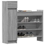 vidaXL Armoire à chaussures sonoma gris bois d'ingénierie