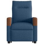 vidaXL Fauteuil inclinable électrique bleu tissu