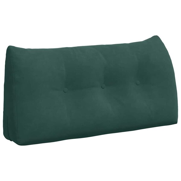vidaXL Coussin de Dos Vert foncé 100 x 24 x 50 cm Velours