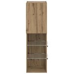 vidaXL Meuble TV avec lumières LED chêne artisanal 30 5x30x102 cm