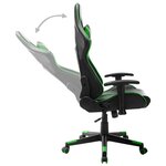 vidaXL Chaise de jeu Noir et vert Cuir artificiel