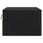 vidaXL Cabinet de chevet avec tiroir 2 Pièces Chêne noir 34 x 30 x 20 cm