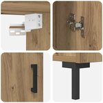 vidaXL Haut Armoire chêne artisanal 69 5 x 34 x 180 cm