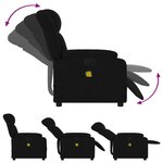 vidaXL Fauteuil de massage inclinable électrique Noir Tissu