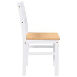 vidaXL Chaises à manger 2 Pièces blanc bois massif caoutchouc