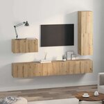 vidaXL Ensemble meuble TV 4 Pièces Chêne artisanal Bois d'ingénierie