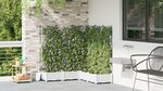 vidaXL Jardinière de Jardin avec Treillis 5 Pièces Blanche 120x120x125.5 cm