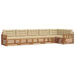vidaXL Ensemble de canapés d'extérieur 6 pc Naturel et Beige
