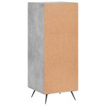 vidaXL Buffet Gris béton 34 5x34x90 cm Bois d'ingénierie