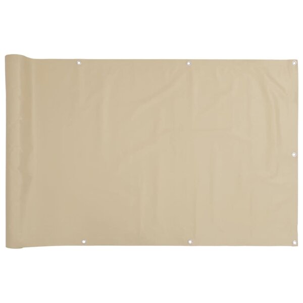 vidaXL Écran de balcon en tissu Oxford 90x400 cm Beige