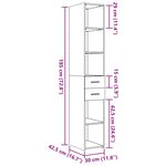 vidaXL Buffet haut chêne marron 30x42 5x185 cm bois d'ingénierie